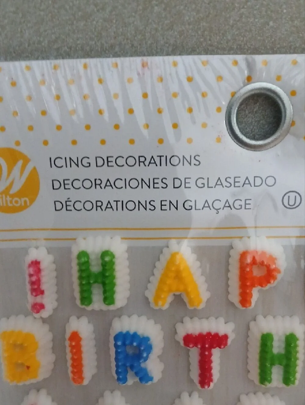 Colorful Birthday Letter Icing Decorations - Multicolor